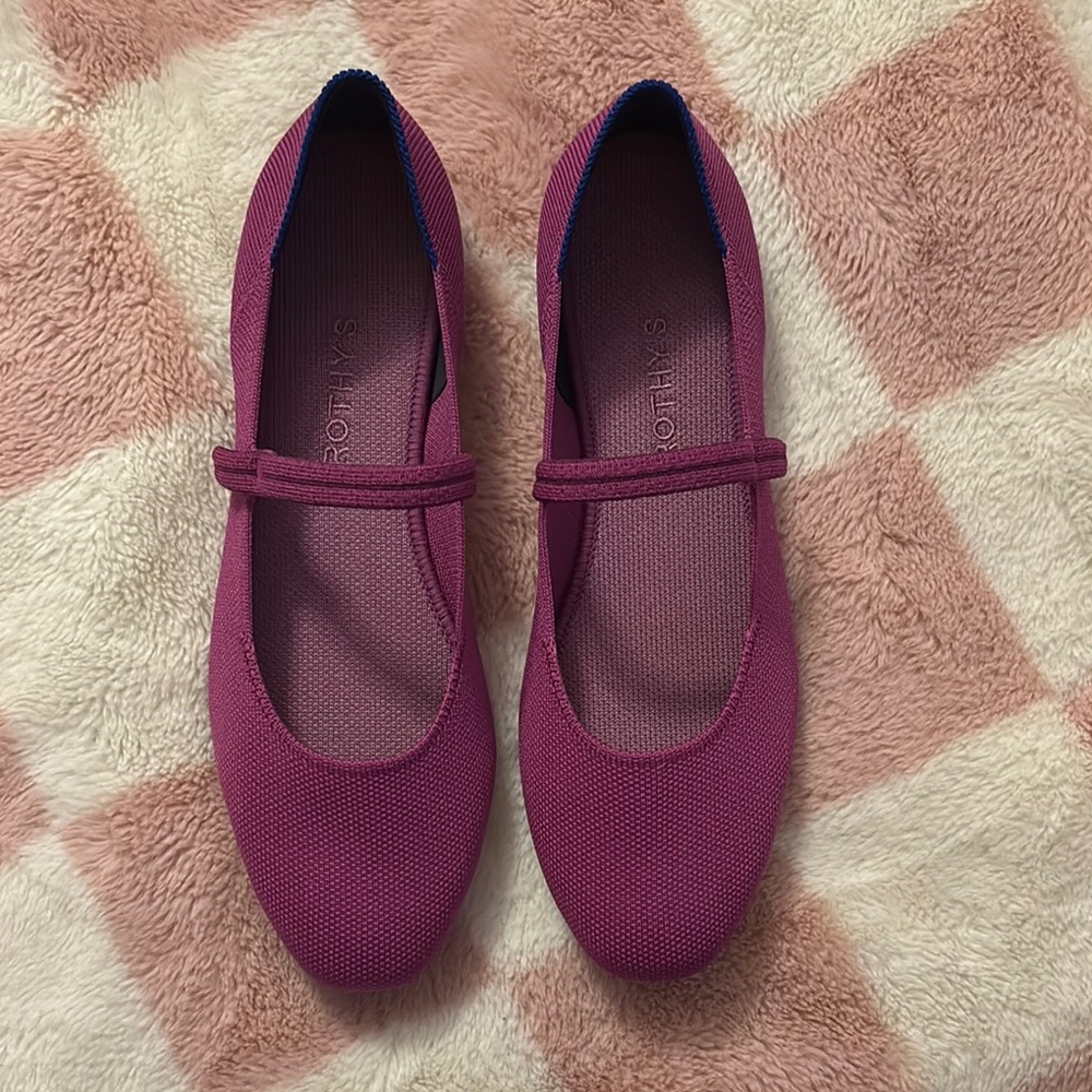 Rothy's Pink Flats Comfortable and Stylish.